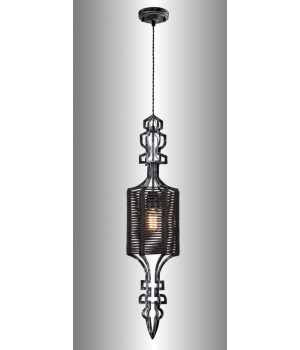 Светильник подвесной Crystal Lux PRIMA SP1 B BLACK-SILVER/BLACK-foto2