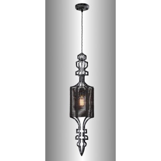 Светильник подвесной Crystal Lux PRIMA SP1 B BLACK-SILVER/BLACK-foto2