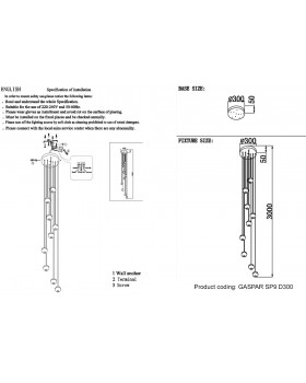 Светильник подвесной Crystal Lux GASPAR SP9 D300 WHITE-foto5