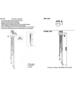 Светильник подвесной Crystal Lux GASPAR SP9 D300 WHITE-foto5