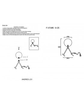 Настольная лампа Crystal Lux ANDRES LG1 BRONZE/TRANSPARENTE-foto5