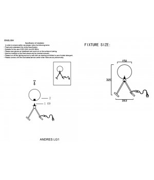 Настольная лампа Crystal Lux ANDRES LG1 BRONZE/TRANSPARENTE-foto5