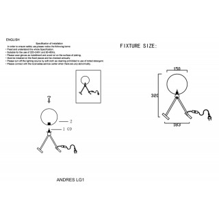 Настольная лампа Crystal Lux ANDRES LG1 BRONZE/TRANSPARENTE-foto5