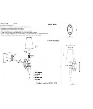 Бра Crystal Lux PER AP1 CHROME/SILVER-foto6