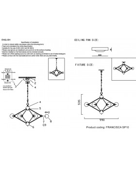 Люстра Crystal Lux FRANCISCA SP10 GOLD/COGNAC-foto2