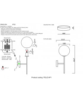 Бра Crystal Lux FELIZ AP1 BRONZE/WHITE-foto5