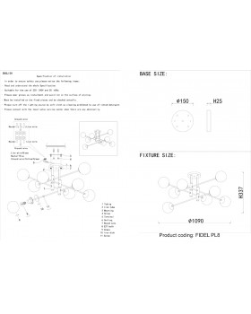 Светильник потолочный Crystal Lux FIDEL PL8 BLACK-foto3