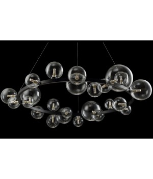 Люстра Crystal Lux AGATA SP24 BLACK/TRANSPARENTE-foto3