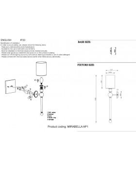 Бра Crystal Lux MIRABELLA AP1 CHROME/WHITE-foto4