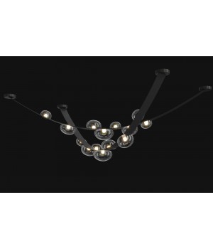 Светильник подвесной Crystal Lux BOSQUE SP7 L3000 BLACK/TRANSPARENT-foto5