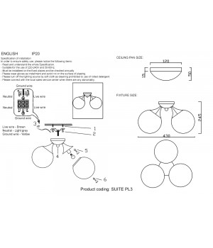 Люстра Crystal Lux SUITE PL3 BRONZE-foto4