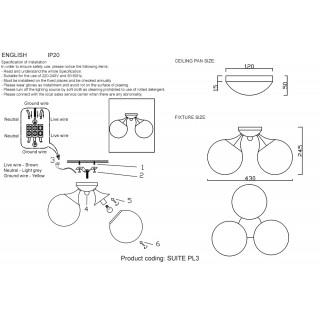Люстра Crystal Lux SUITE PL3 BRONZE-foto4
