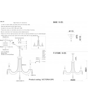 Люстра Crystal Lux VICTORIA SP6 GOLD/AMBER-foto7