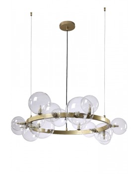 Люстра Crystal Lux AGATA SP15 V2 GOLD/TRANSPARENTE