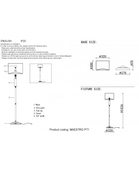 Торшеры Crystal Lux MAESTRO PT1 GOLD-foto2