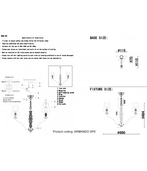Люстра Crystal Lux ARMANDO SP6 GOLD-foto3