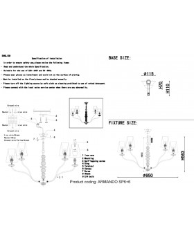 Люстра Crystal Lux ARMANDO SP6+6 CHROME-foto3