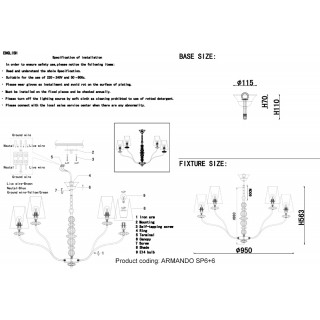 Люстра Crystal Lux ARMANDO SP6+6 CHROME-foto3