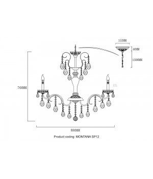 Люстра Crystal Lux MONTANA SP12-foto6