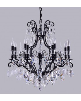 Люстра Crystal Lux MAGNIFICO SP13 BLACK/TRANSPARENT-foto3