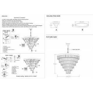 Люстра Crystal Lux ABIGAIL SP-PL15 D620 GOLD/AMBER-foto5