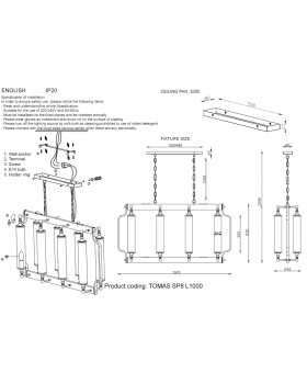 Люстра Crystal Lux TOMAS SP8 L1000 CHROME-foto2