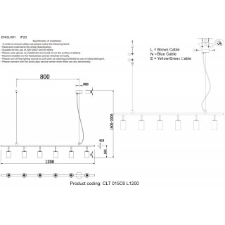 Светильник потолочный Crystal Lux CLT 015C6 L1200 BL-GO-foto4