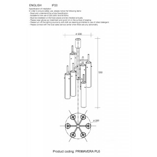 Светильник потолочный Crystal Lux PRIMAVERA PL6 CHROME-foto4