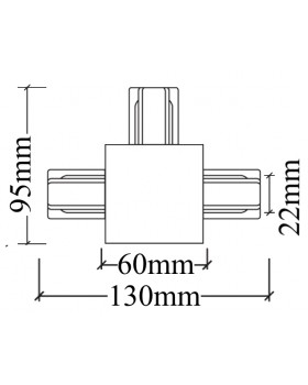 Соединитель Т-образный (однофазный) для встраиваемого шинопровода Crystal Lux CLT 0.2211 02 WH-foto2