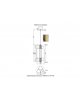 Светильник подвесной Crystal Lux AMARILLO SP12W LED BRASS-foto4