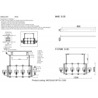 Люстры Crystal Lux NICOLAS SP10 L1300 NICKEL/WHITE-foto4