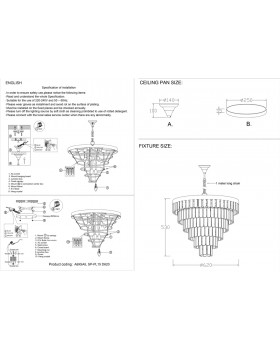 Люстра Crystal Lux ABIGAIL SP-PL15 D620 GOLD/TRANSPARENT-foto5