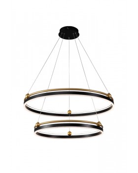 Люстра Crystal Lux FERNANDO SP123W LED D600+800 BLACK/GOLD-foto2