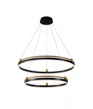 Люстра Crystal Lux FERNANDO SP123W LED D600+800 BLACK/GOLD-foto2