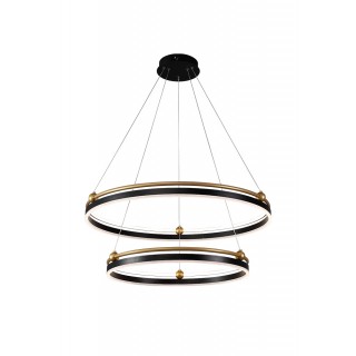 Люстра Crystal Lux FERNANDO SP123W LED D600+800 BLACK/GOLD-foto2