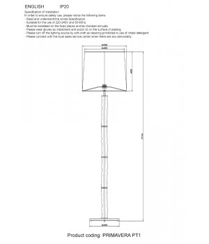 Торшер Crystal Lux PRIMAVERA PT1 GOLD-foto6