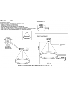 Люстра Crystal Lux MUCHOS SP88W LED D1000 GOLD-foto4
