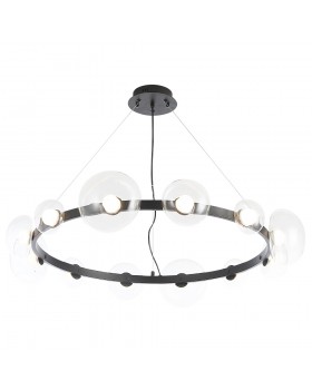 Люстра Crystal Lux BOSQUE SP12 BLACK/TRANSPARENT-foto2