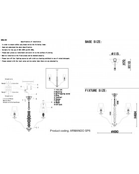 Люстра Crystal Lux ARMANDO SP6 CHROME-foto3