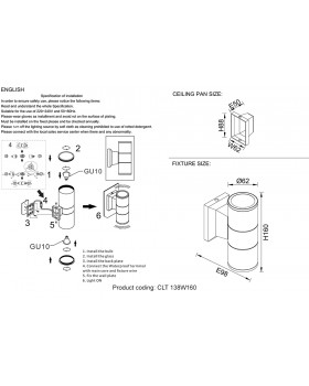 Бра Crystal Lux CLT 138W160 BL-foto3