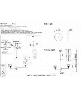 Люстры Crystal Lux MAESTRO SP-PL5+5 CHROME-foto5
