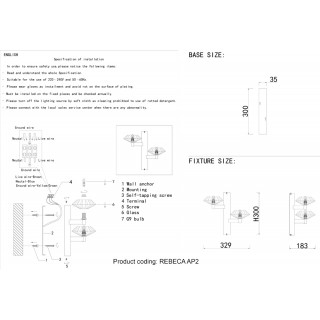 Бра Crystal Lux REBECA AP2 NICKEL-foto5