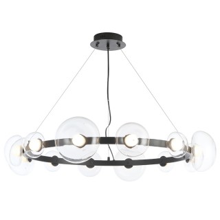 Люстра Crystal Lux BOSQUE SP12 BLACK/TRANSPARENT-foto4