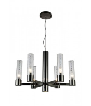 Люстра Crystal Lux OTONO SP6+1 BLACK CHROMIUM/TRANSPARENTE-foto2
