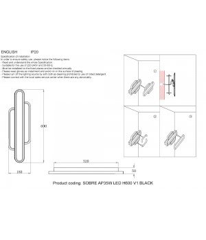 Бра Crystal Lux SOBRE AP35W LED H600 V1 BLACK-foto6
