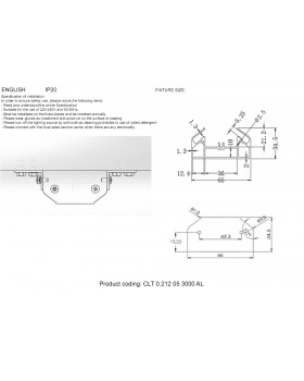 Профиль-адаптер для монтажа в натяжной потолок для однофазного шинопровода Crystal Lux CLT 0.212 05 3000 AL-foto2