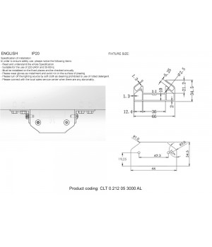 Профиль-адаптер для монтажа в натяжной потолок для однофазного шинопровода Crystal Lux CLT 0.212 05 3000 AL-foto2
