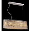 Светильник подвесной Crystal Lux LIRICA SP10 L900 CHROME/GOLD-TRANSPARENT