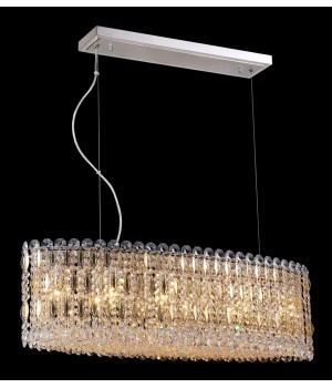 Светильник подвесной Crystal Lux LIRICA SP10 L900 CHROME/GOLD-TRANSPARENT-foto2