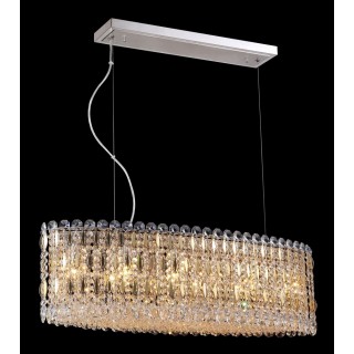 Светильник подвесной Crystal Lux LIRICA SP10 L900 CHROME/GOLD-TRANSPARENT-foto2